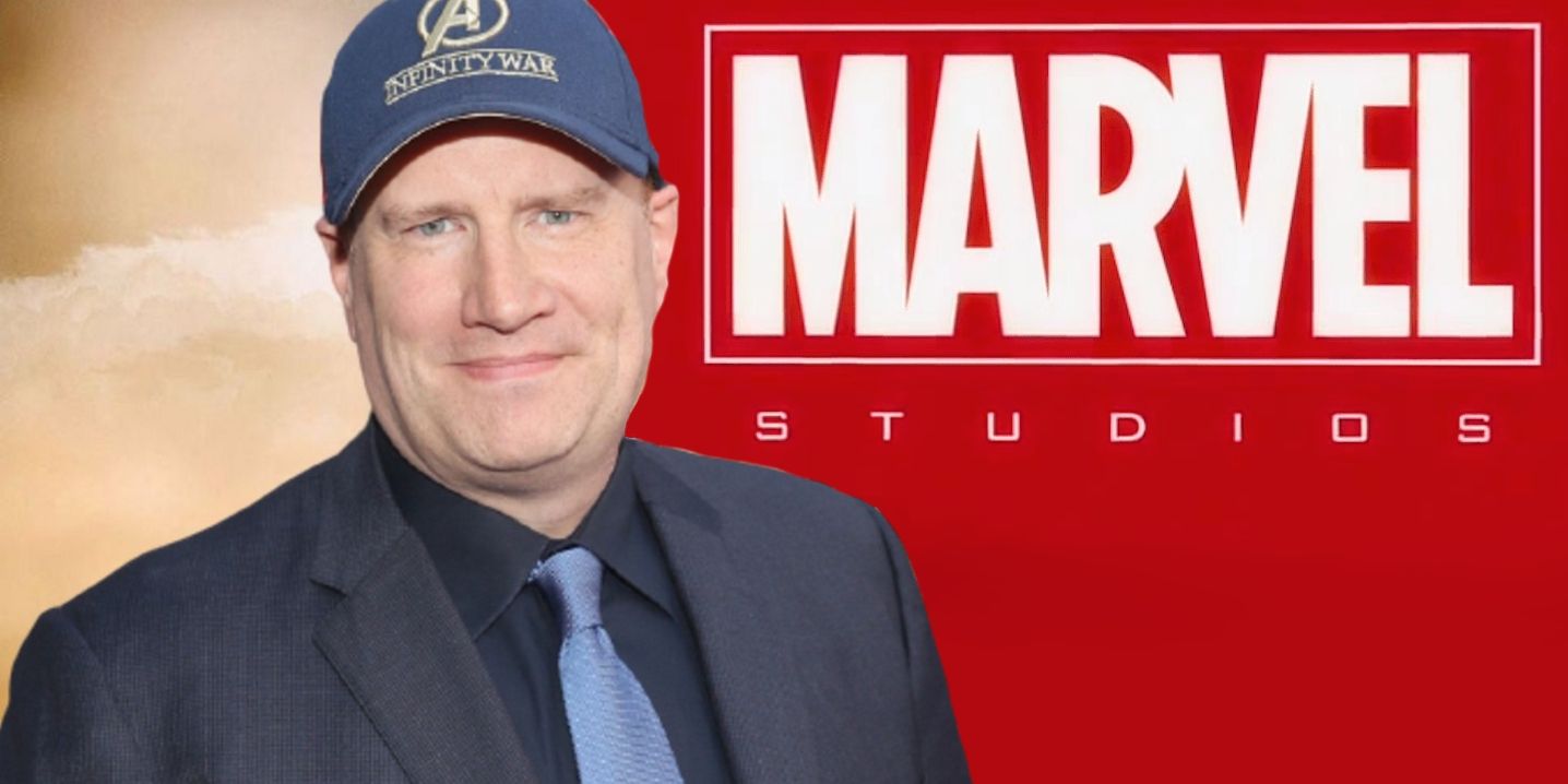 Kevin Feige and the Marvel Studios logo