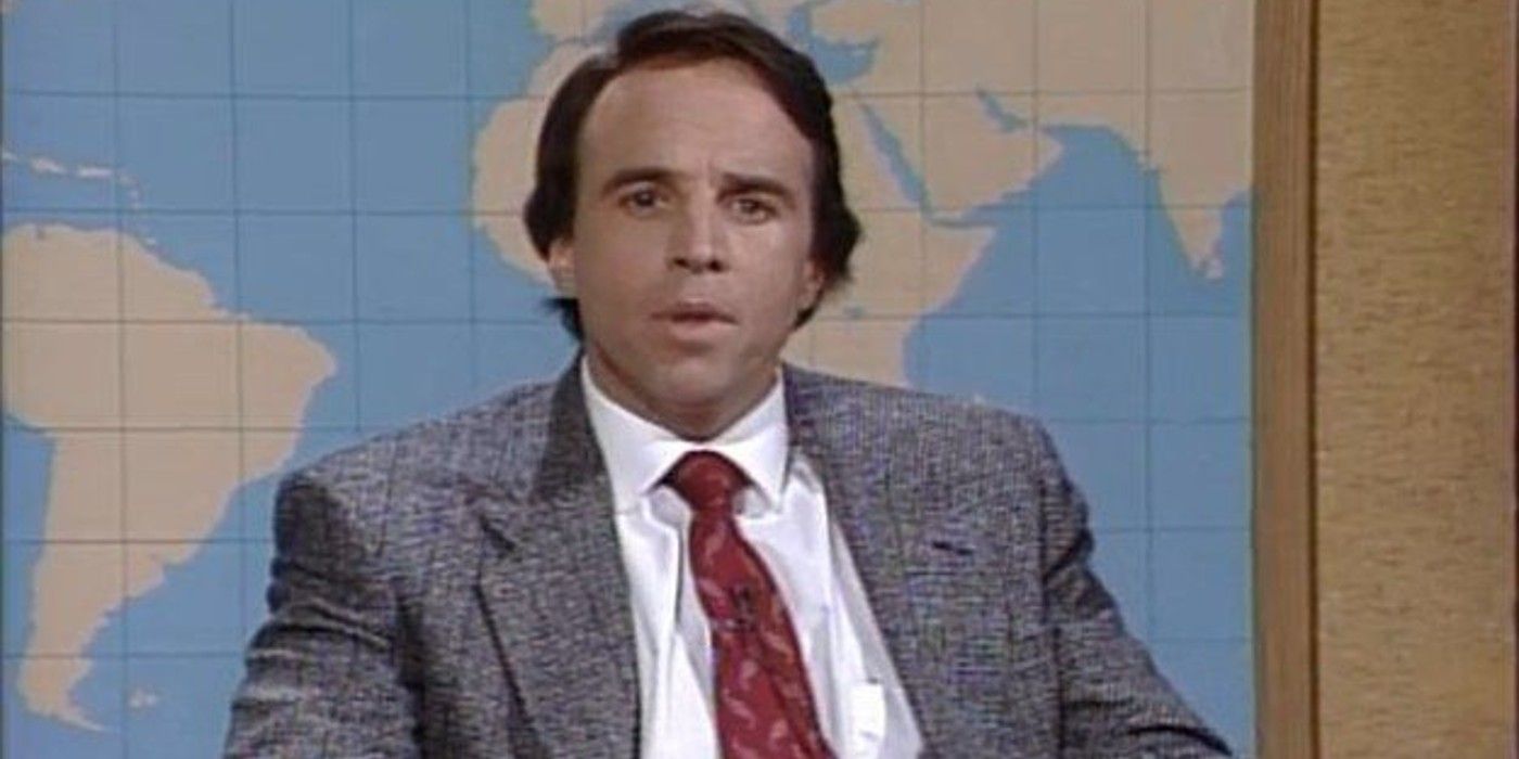 Kevin Nealon reads a story on Weekend Update on SNL