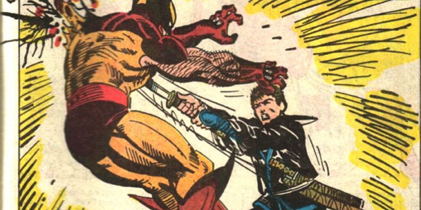 Kitty Pryde stabs Wolverine in Marvel Comics.