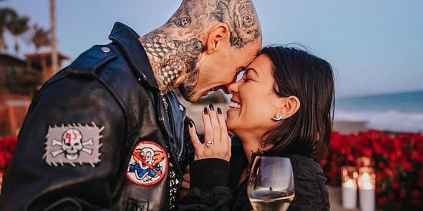 Kourtney Kardashian and Travis Barker from The Kardashians get engaged