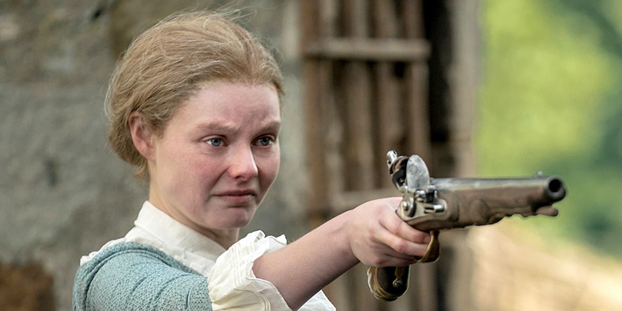 Laoghaire shooting at Jamie and Claire Outlander