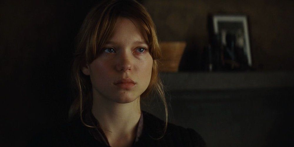 Lea Seydoux in the opening scene of Inglourious Basterds