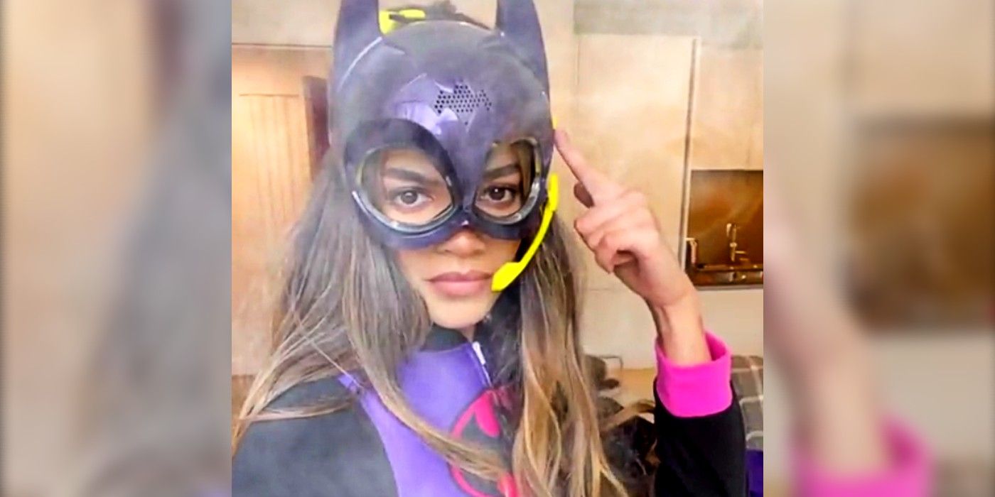 Leslie Grace as Batgirl for Halloween