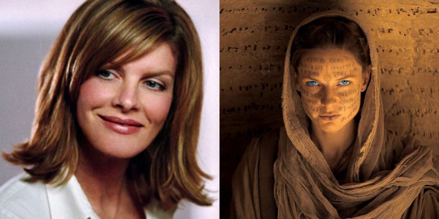 Split image showing Lorna in Letha Weapon 4 and Lady Jessica in Dune 2021