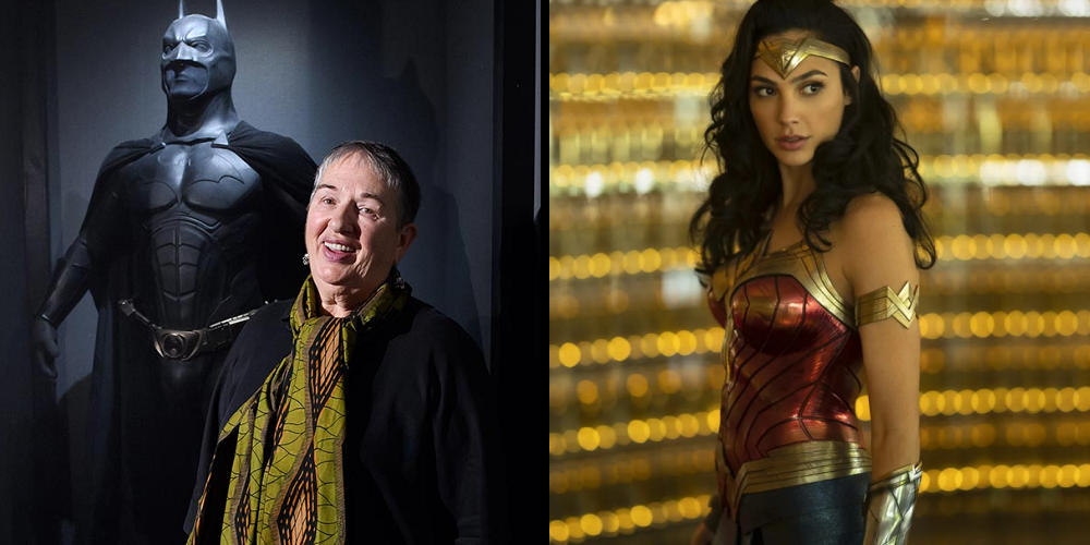 Costume designer Lindy Hemming and Wonder Woman in Wonder Woman 1984