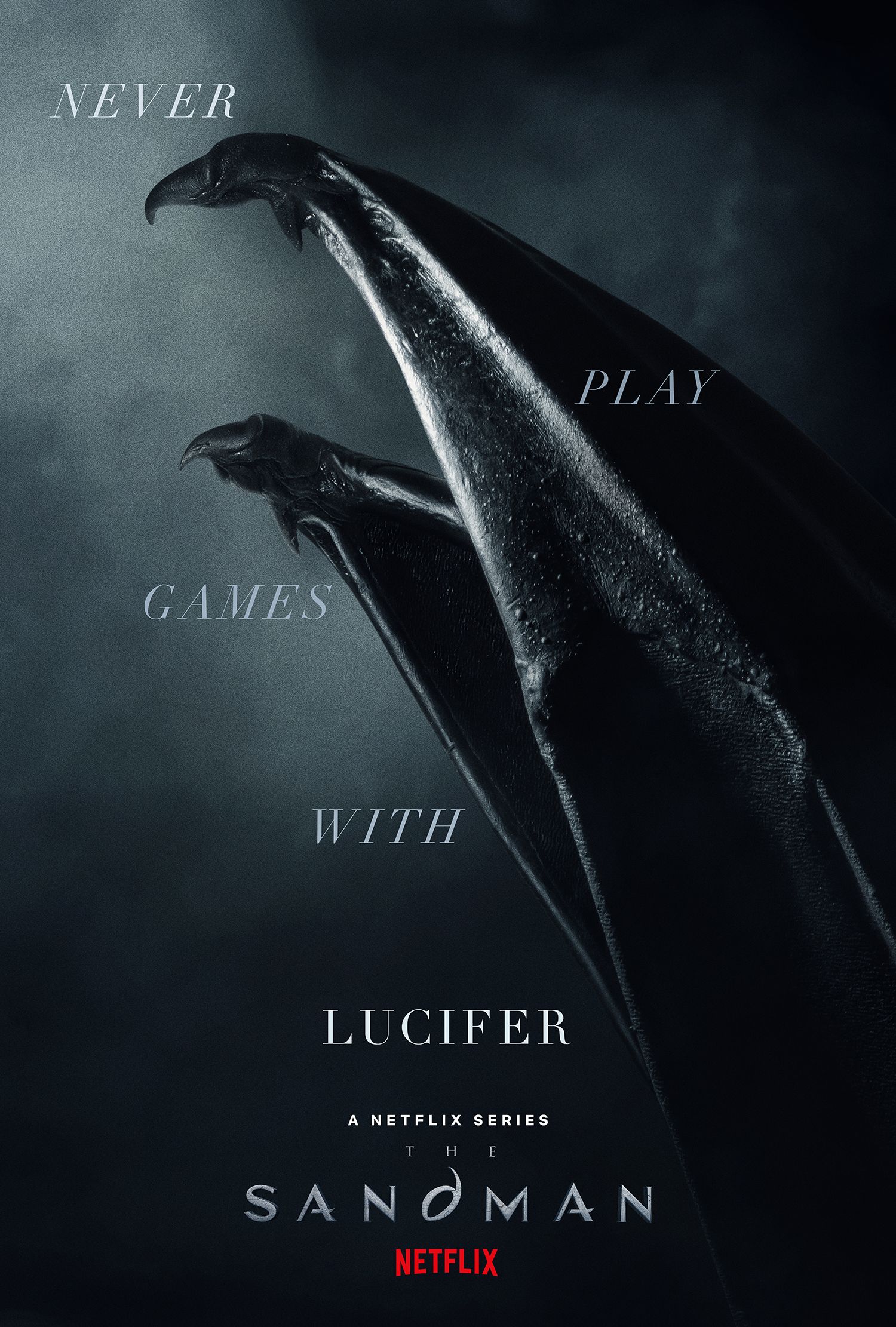 Lucifer wings on The Sandman poster