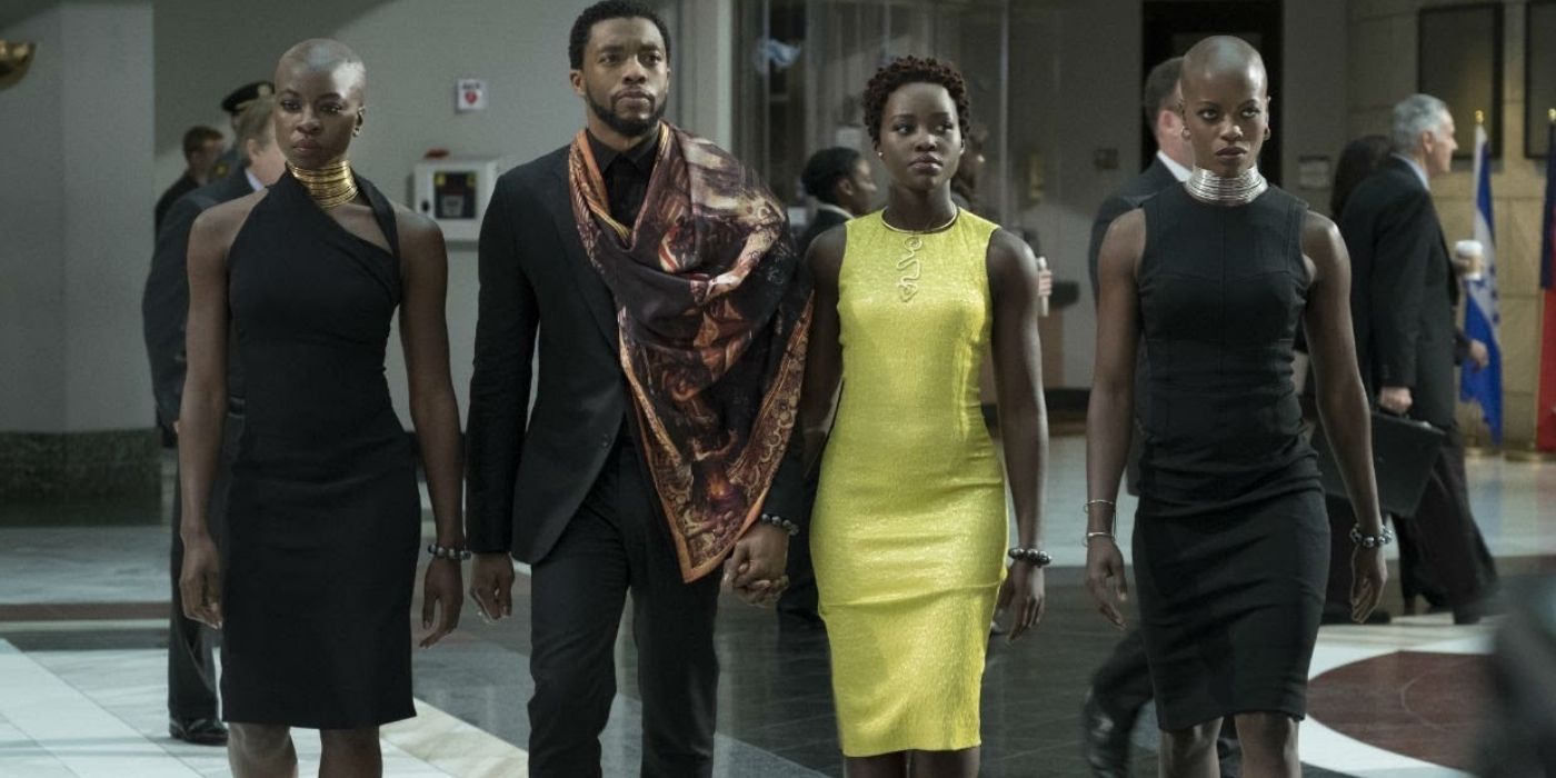 T'Challa and Nakia arrive at the UN in Black Panther