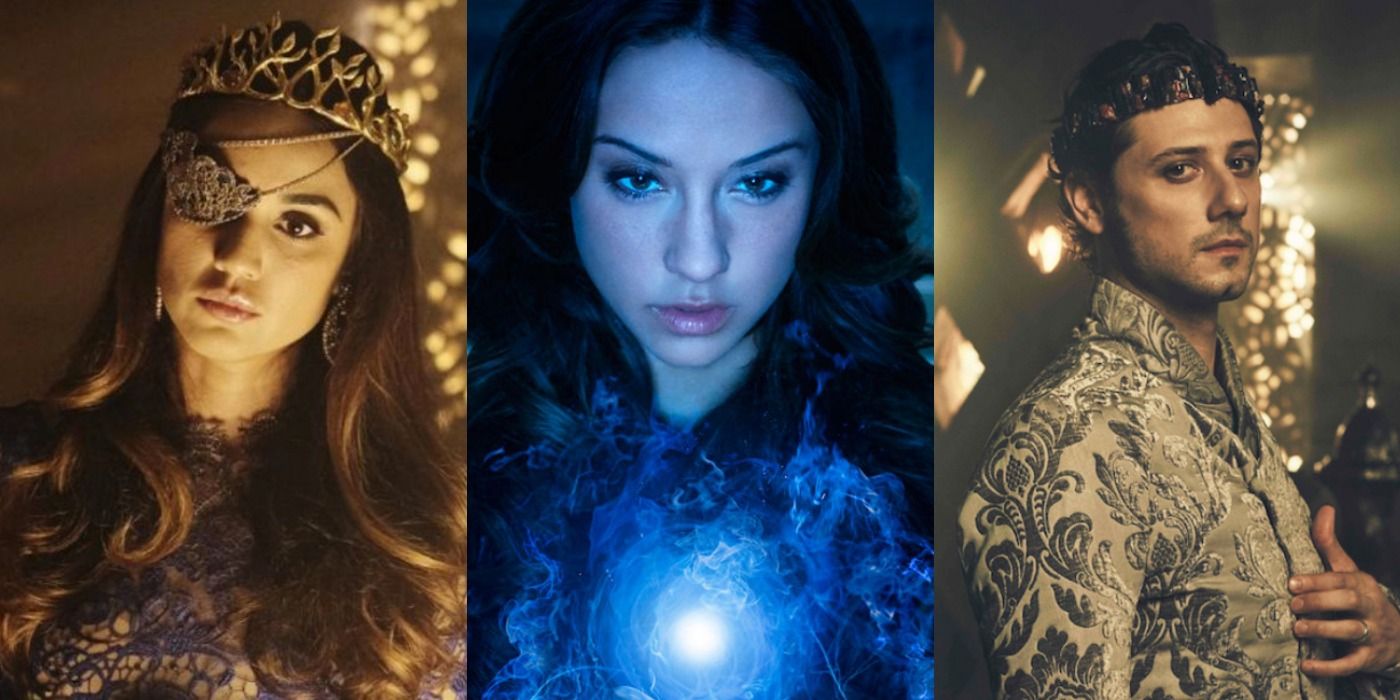 A split image depicts The Magicians characters Margo, Julia, and Eliot