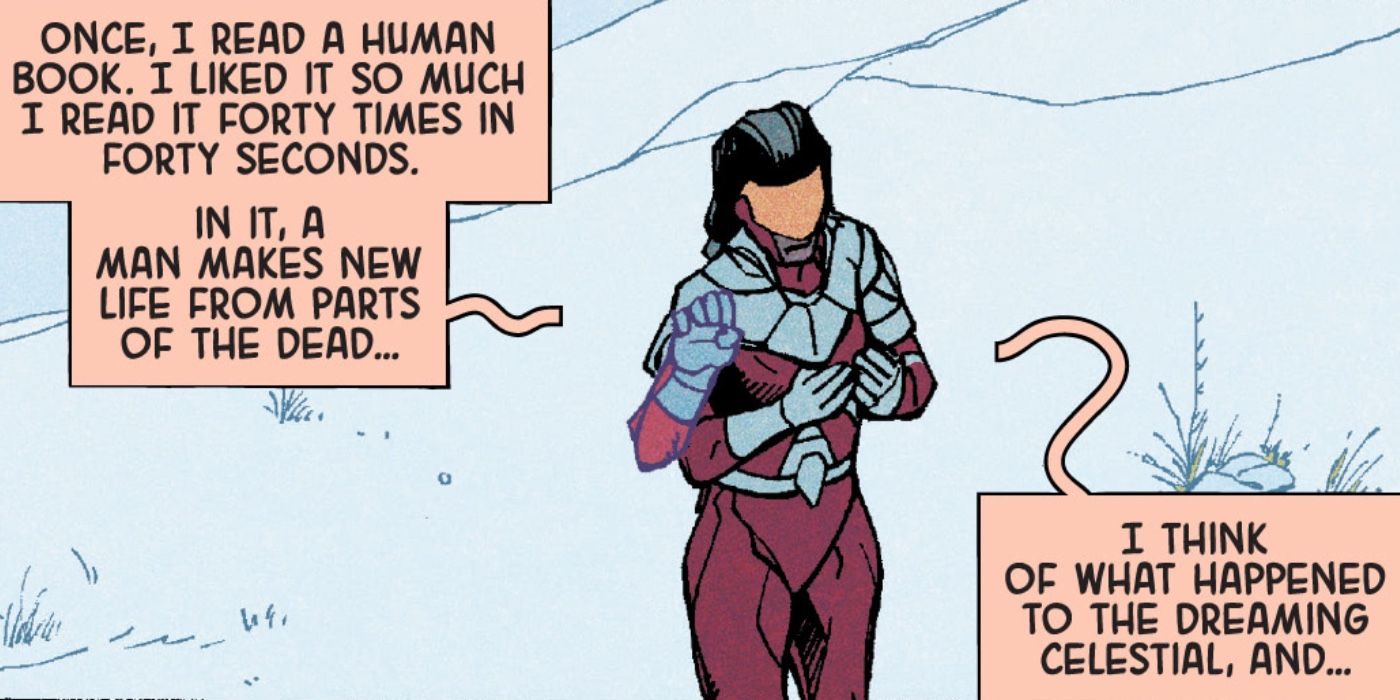 Makkari explaining how she read a book super fast
