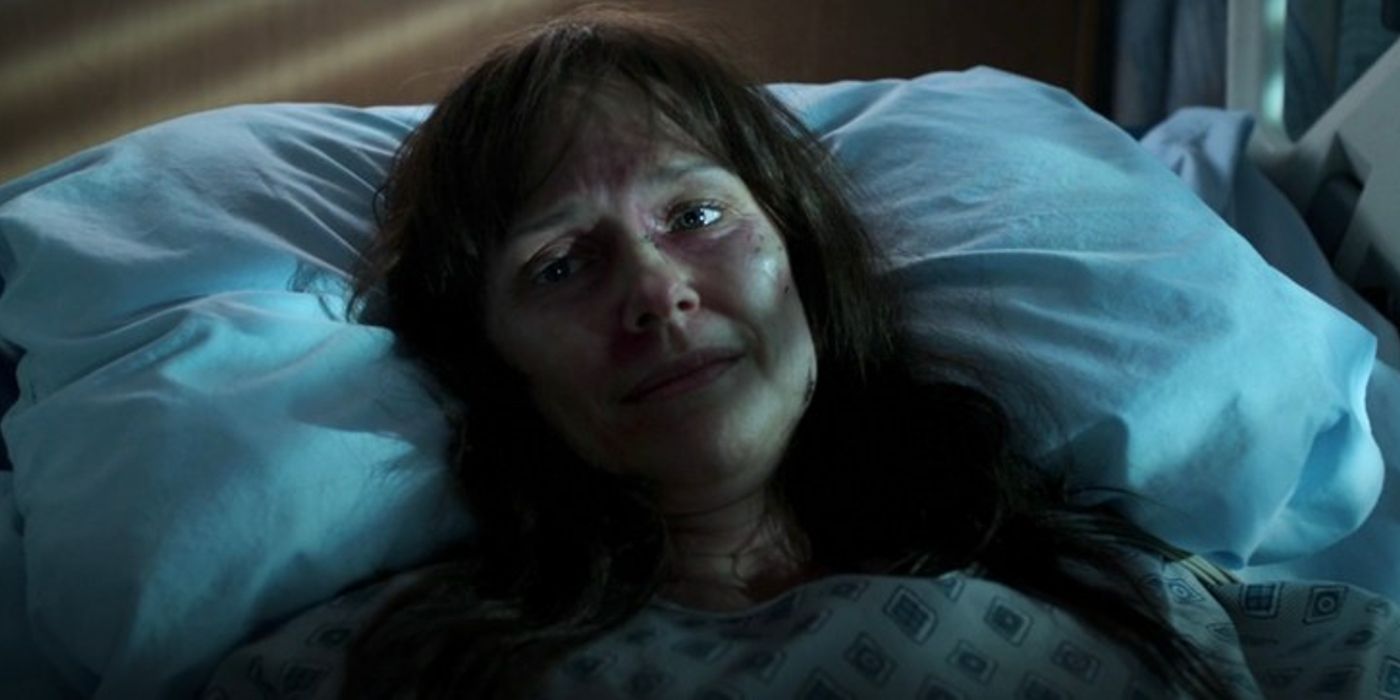 Jane Doe in her hospital bed in Malignant