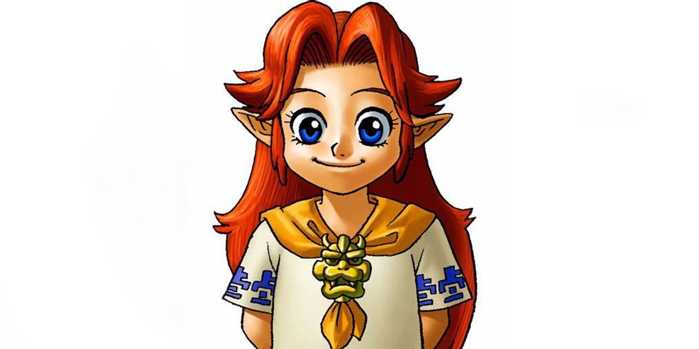 Malon sorri para a câmera em The Legend of Zelda: Ocarina of Time.