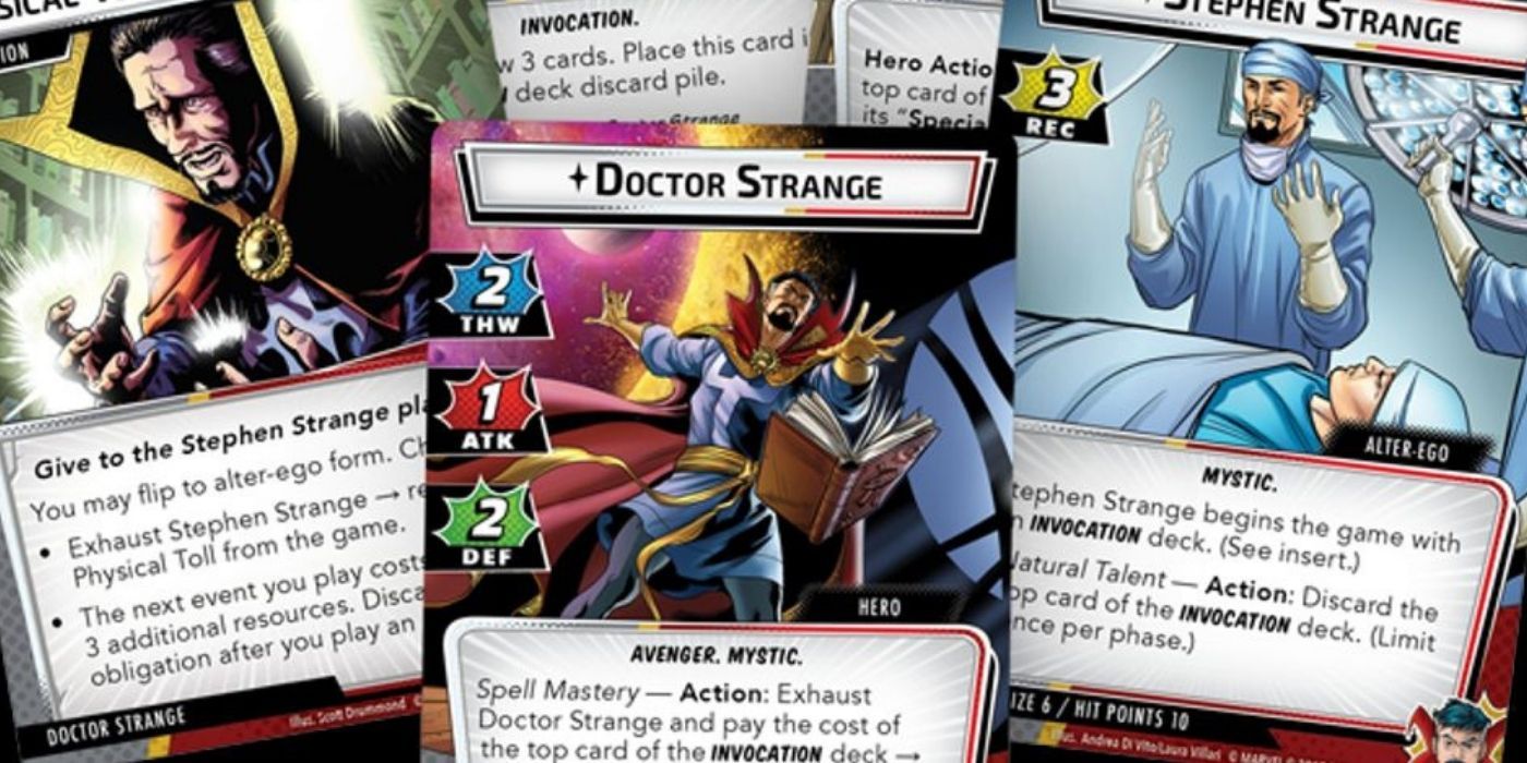 Docotr Strange's cards in Marvel Champions