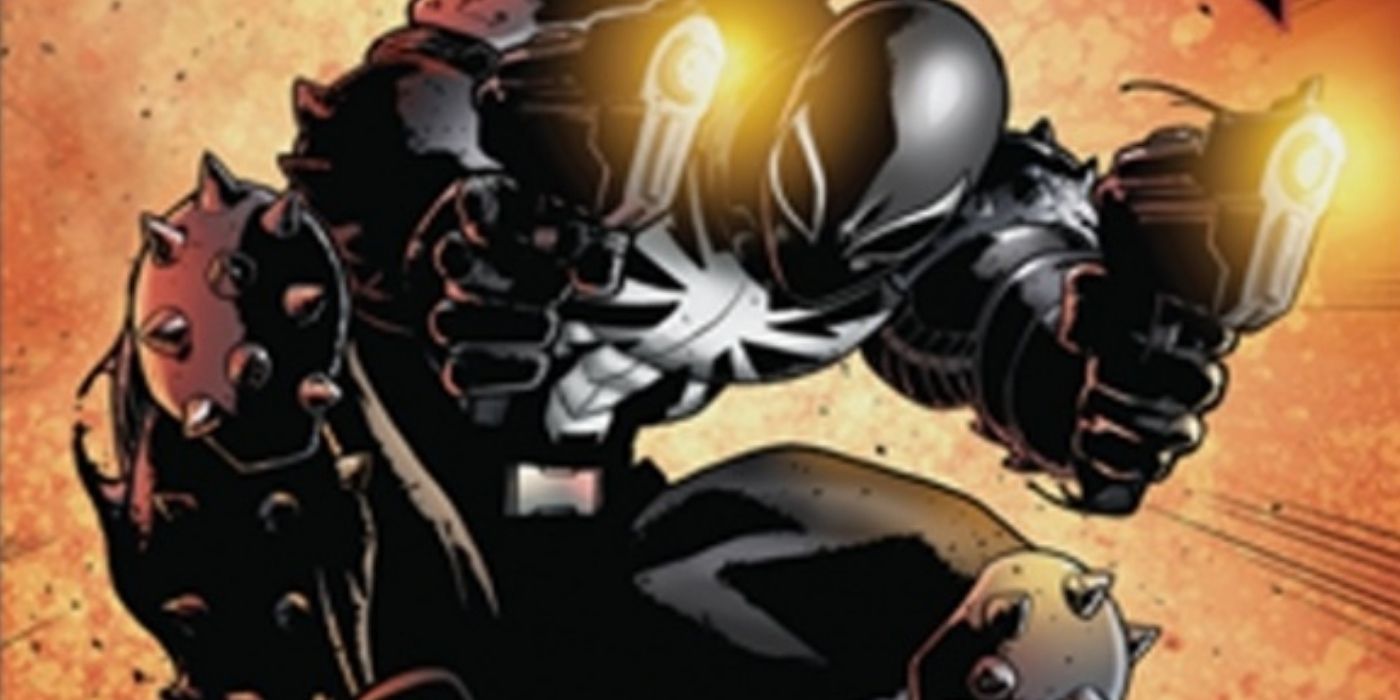 Venom shooting two guns in Marvel Champions