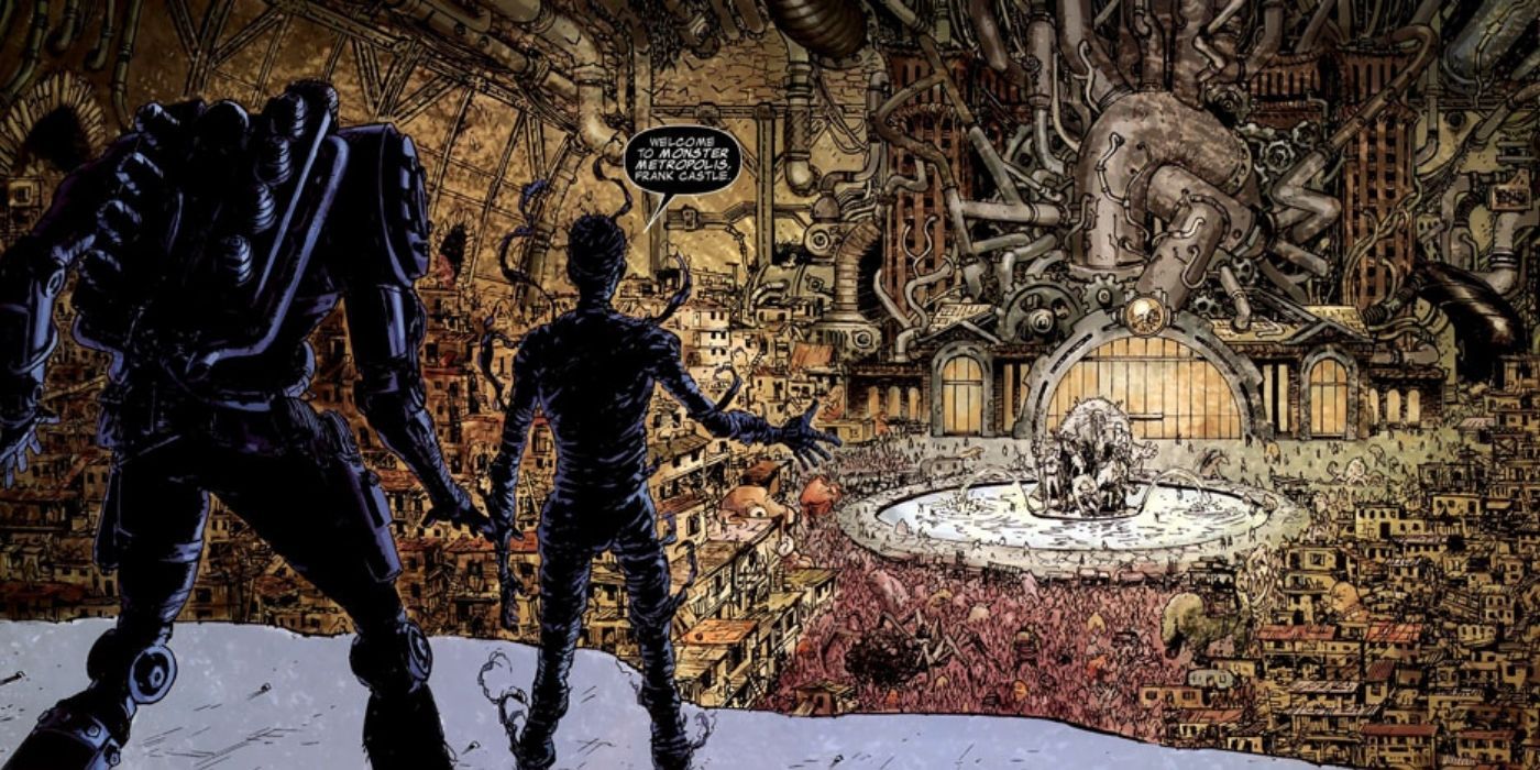 Two characters in Monster Metropolis in Marvel Comics
