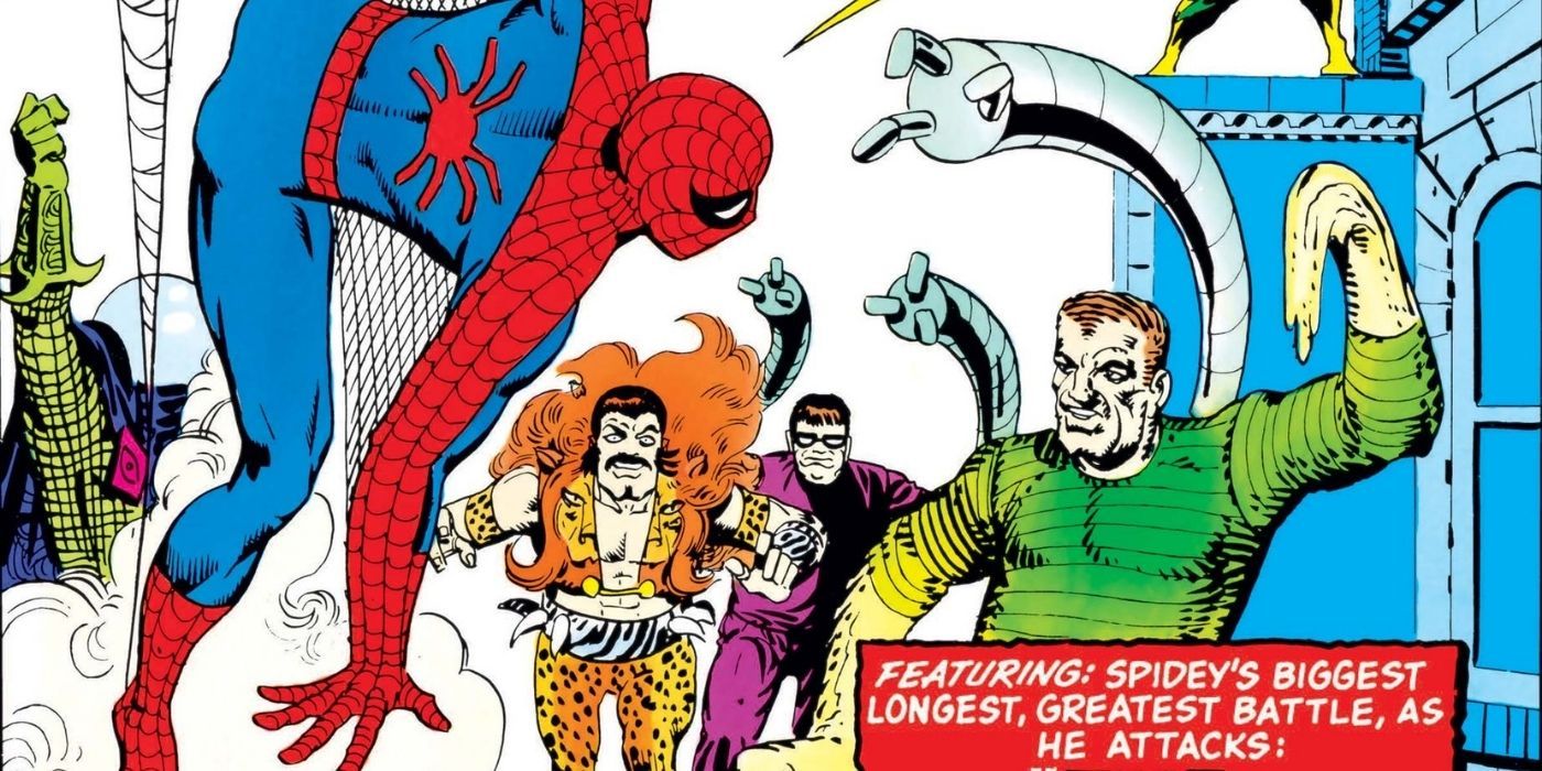 Spider-Man battles the Sinister Six