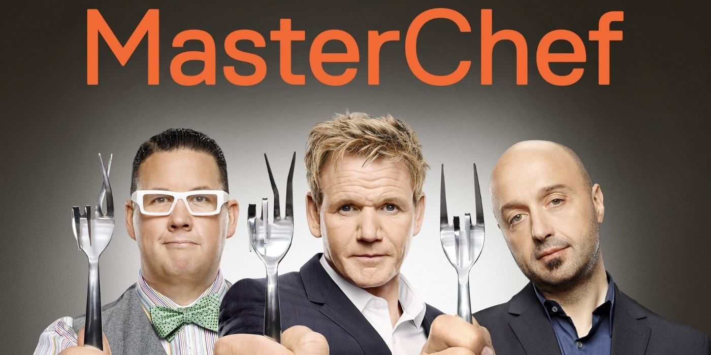 The Master Chef judges under the show's logo