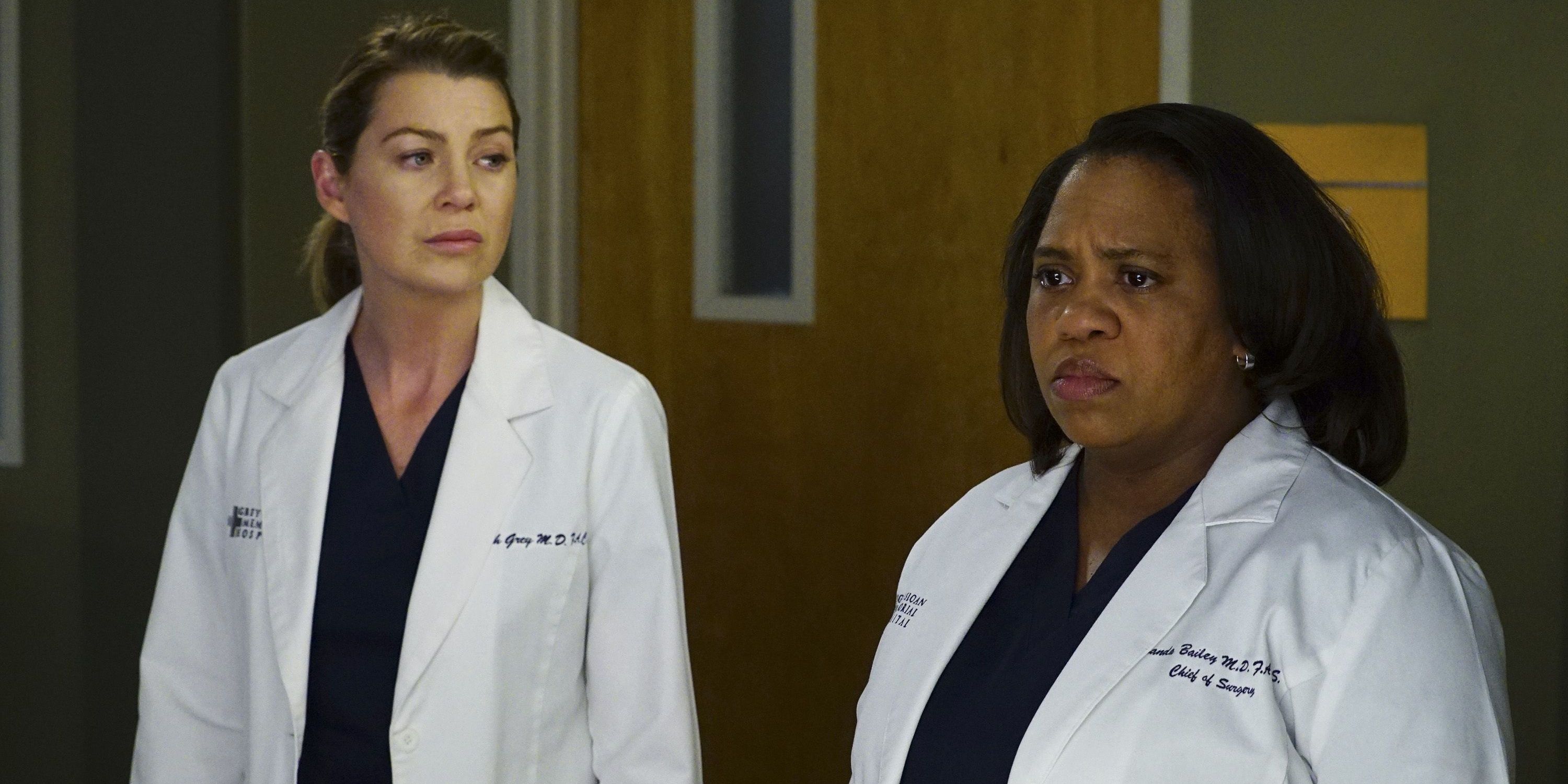 Bailey comforts Mereith after she got distraught over her new nickname in Grey's Anatomy