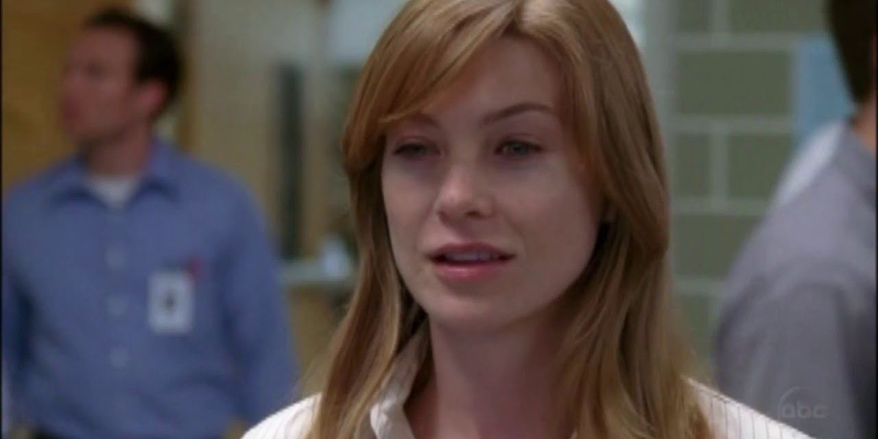 Meredith smiles in a hospital room in Grey&rsquo;s Anatomy