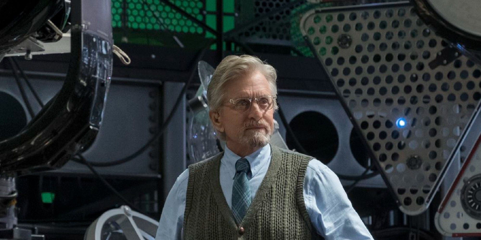 Hank Pym looks on from Ant Man and the Wasp