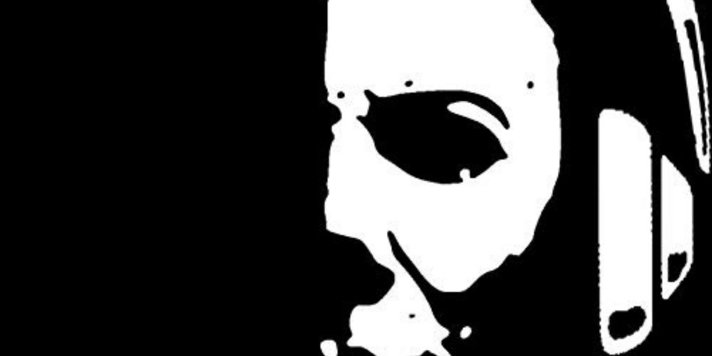 Artwork showing Michael Myers with headphones