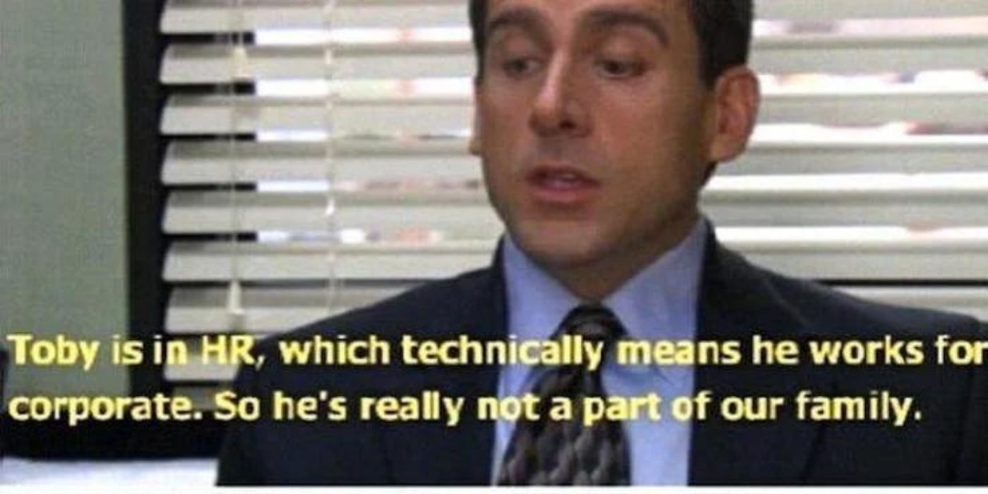 Michael talks about Toby in a talking head on The Office