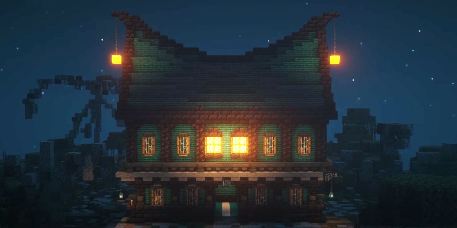Minecraft Build Ideas For Haunted Houses Warped