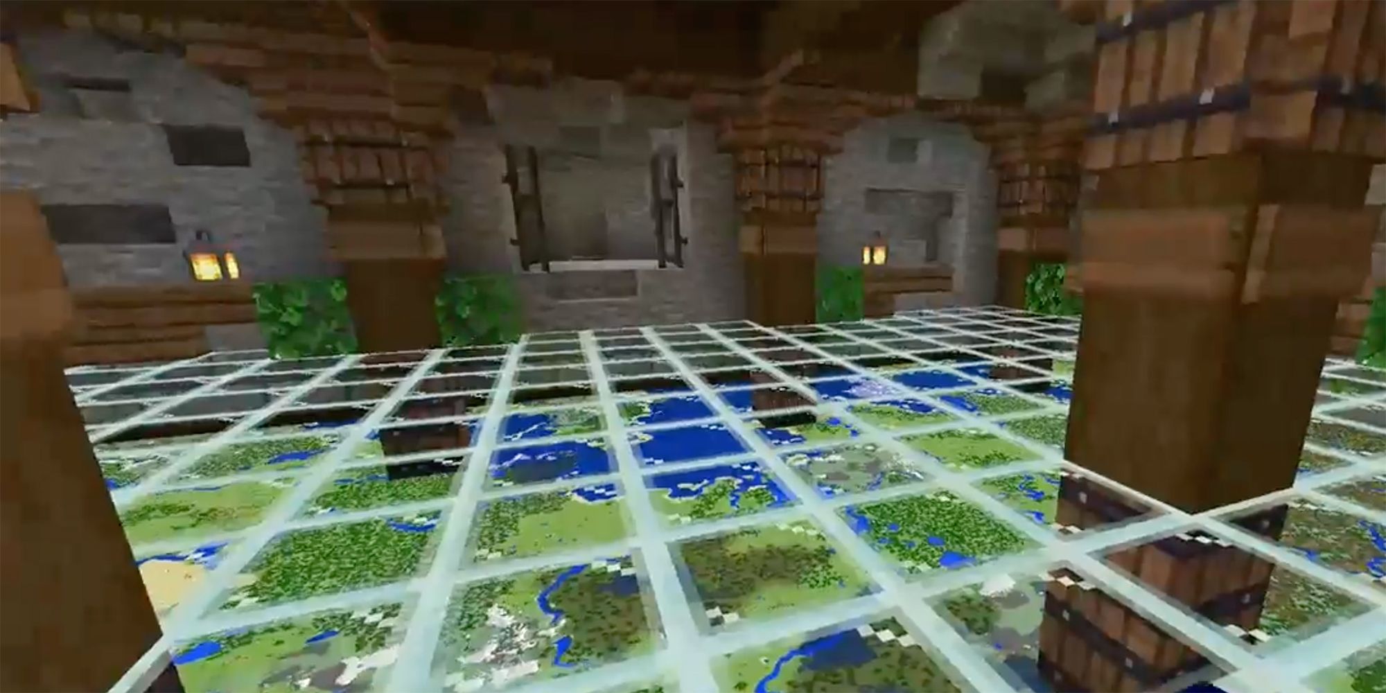 Minecraft Player Builds Incredible Map Room With Glass Floors