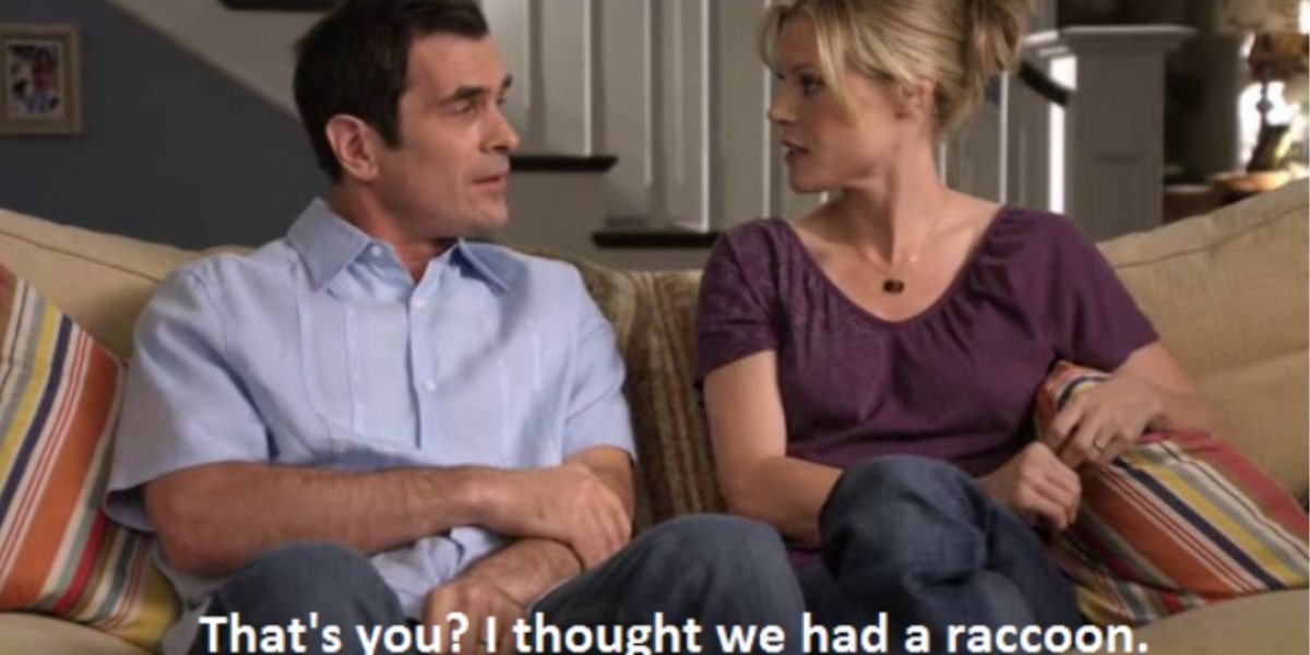 Phil and Claire talking about raccoons in Modern Family