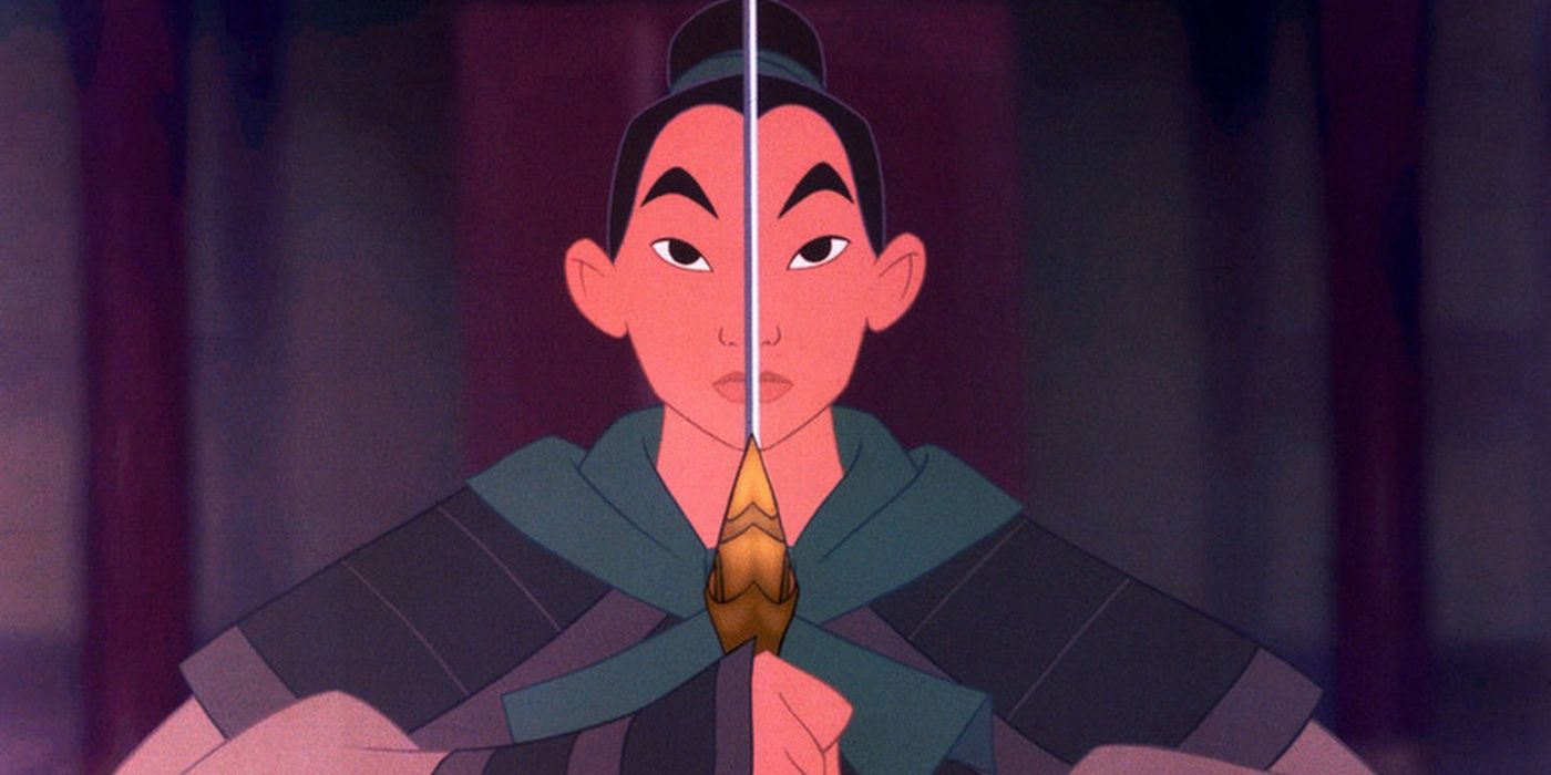 Mulan takes up her father's armor and sword