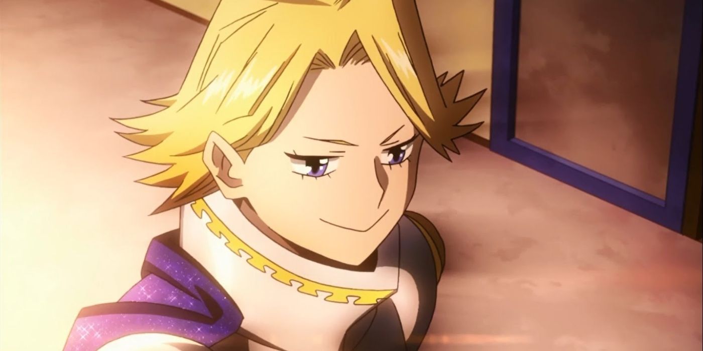 Yuga Aoyama smiling confidently in My Hero Academia