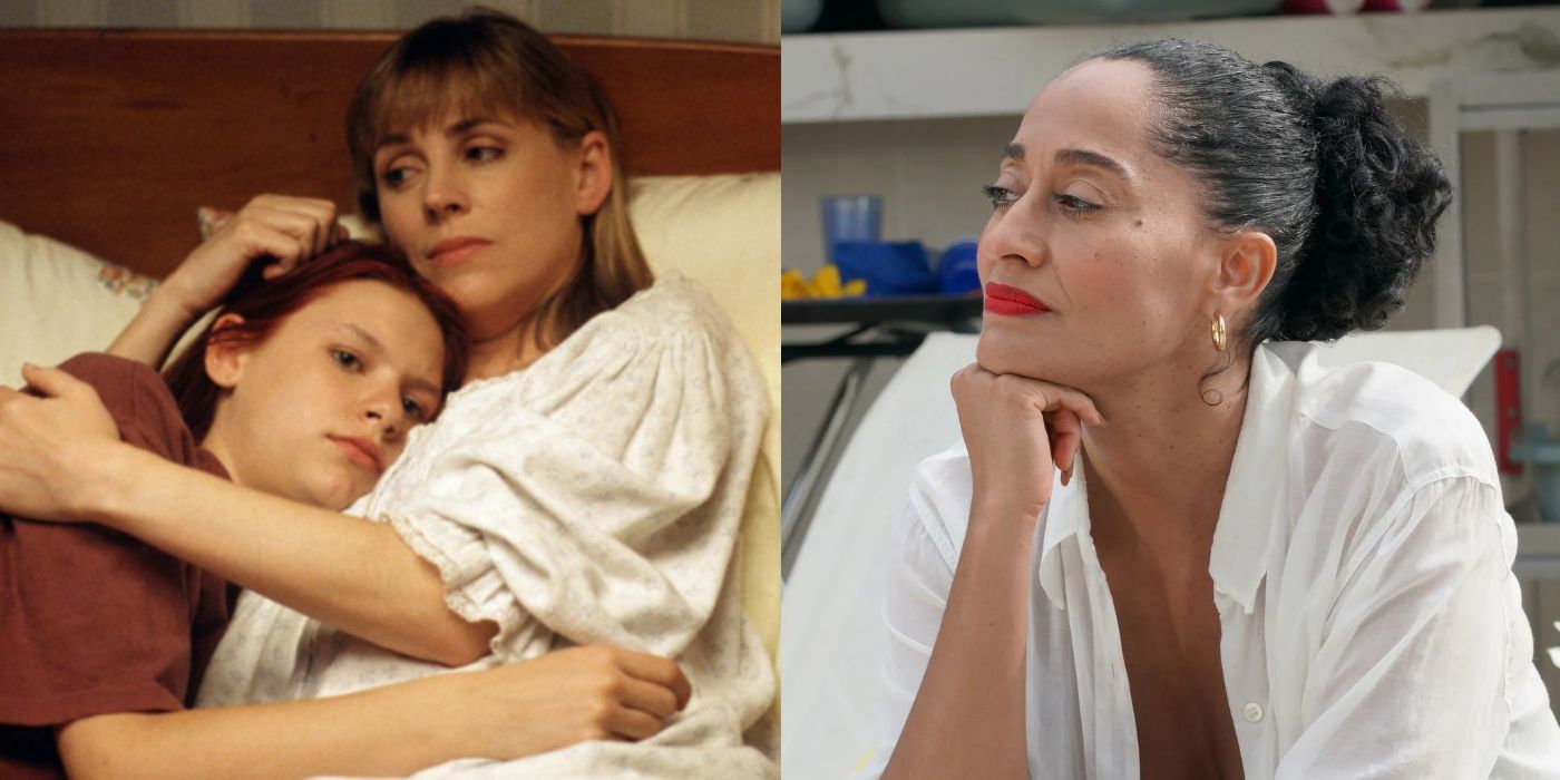 Split image of Bess Armstrong in My So-Called Life and Tracee Ellis Ross on Blackish 