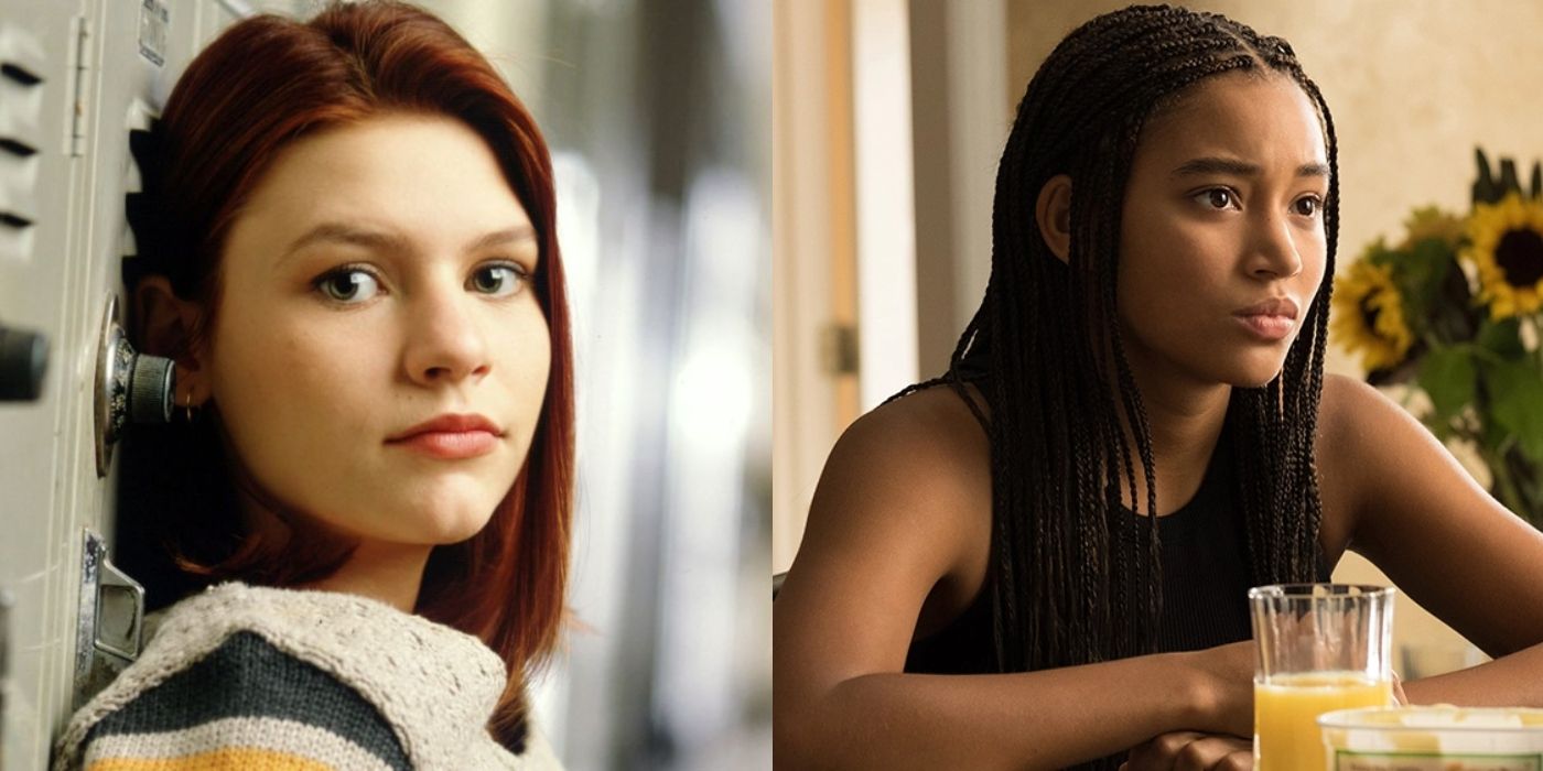 Split image of Claire Danes in My So-Called Life and Amandla Stenberg in The Hate You Give