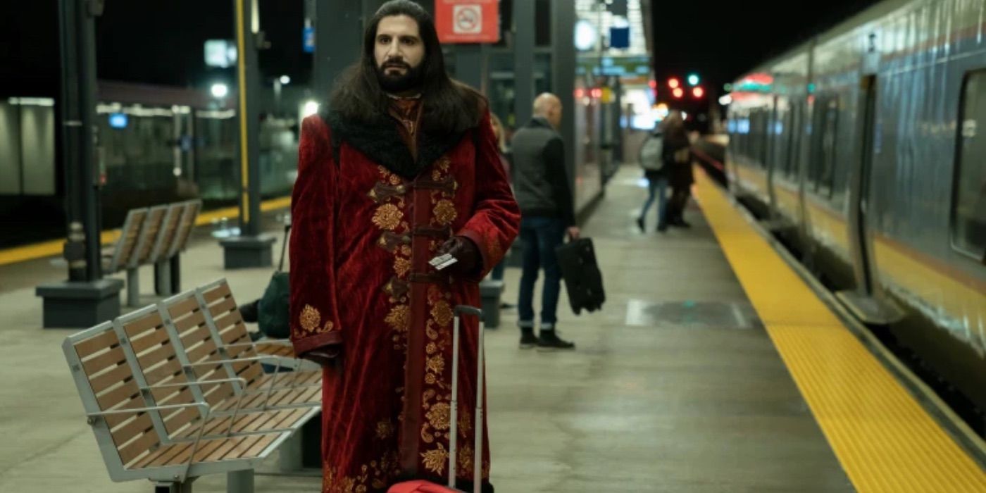 Nandor waits for the train in What We Do In The Shadows