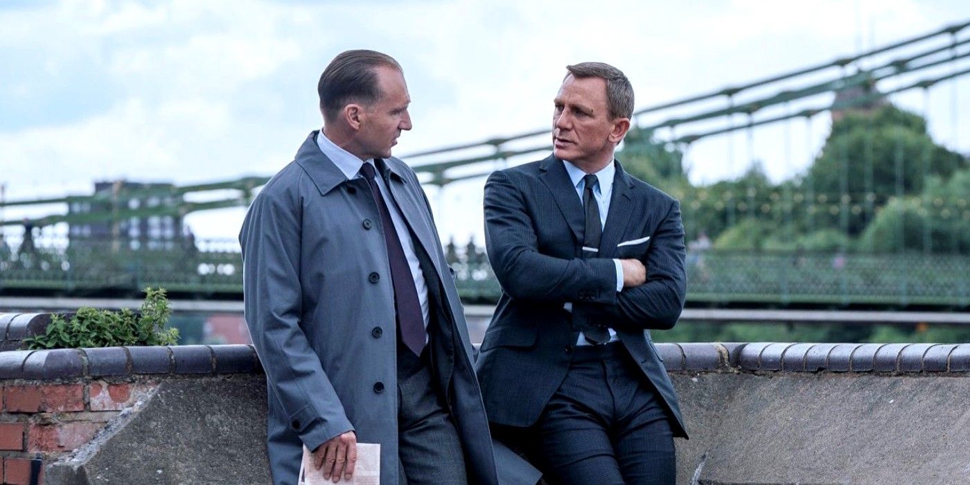 M and Bond meet in London in No Time to Die.