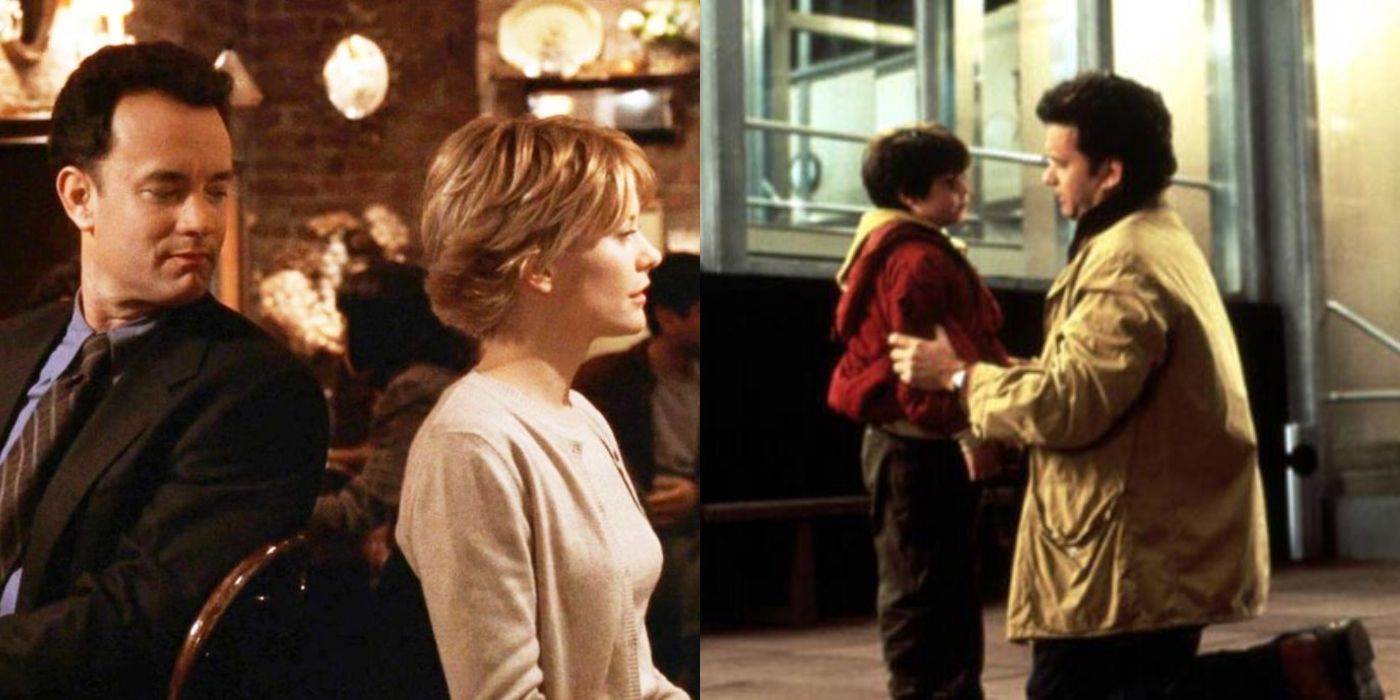 Split image of Joe and Kathleen in You've Got Mail and Sam and Jonah in Sleepless In Seattle