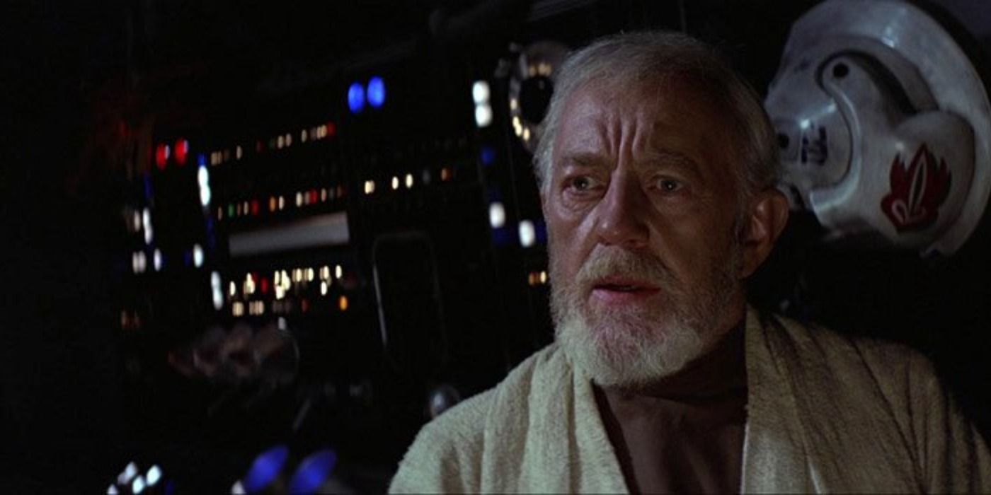 Obi-Wan senses the destruction of Alderaan in A New Hope