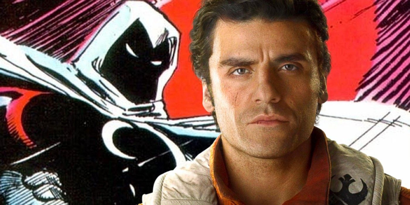 Blended image of Oscar Isaac and Moon Knight