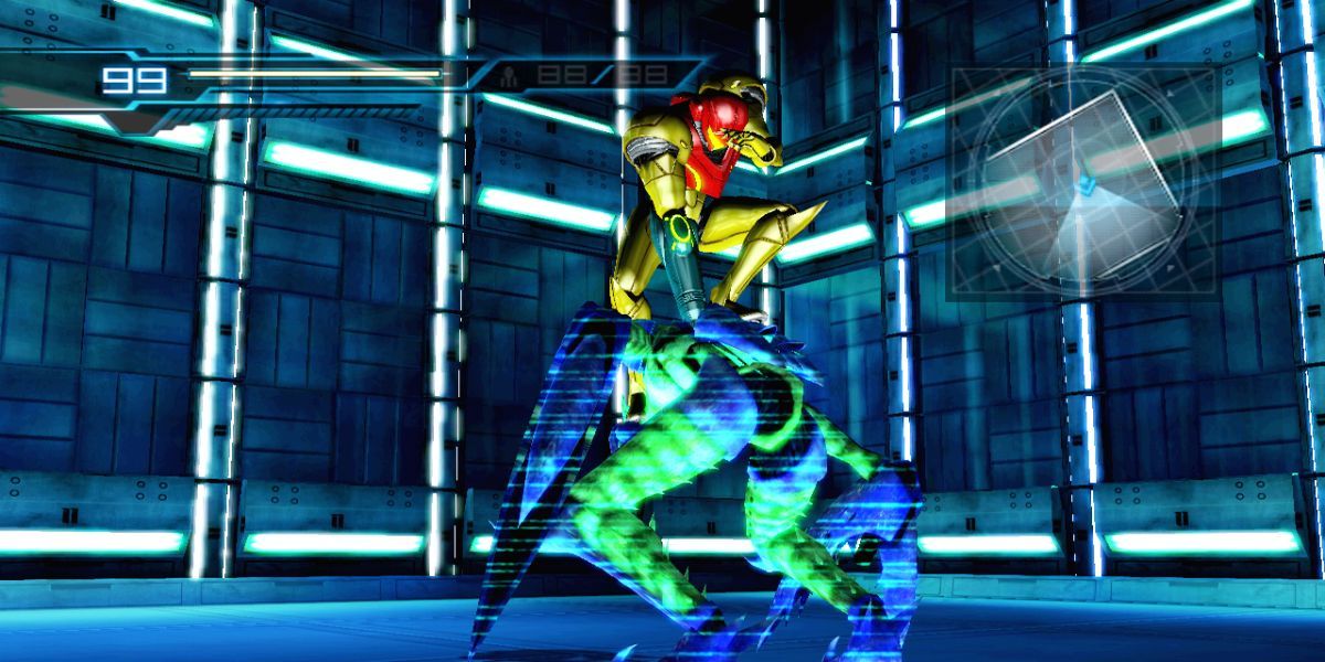 An example of combat in Metroid Other M.