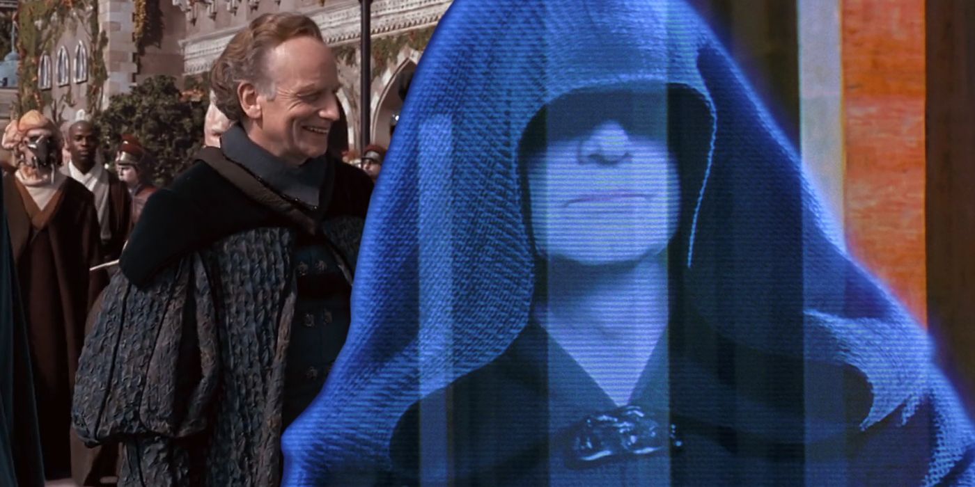 Palpatine and Sidious in The Phantom Menace.