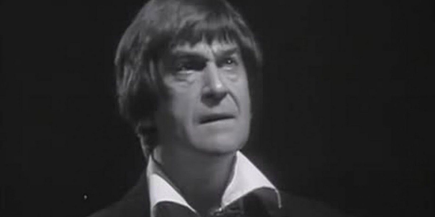 The Second Doctor looking up in Doctor Who.