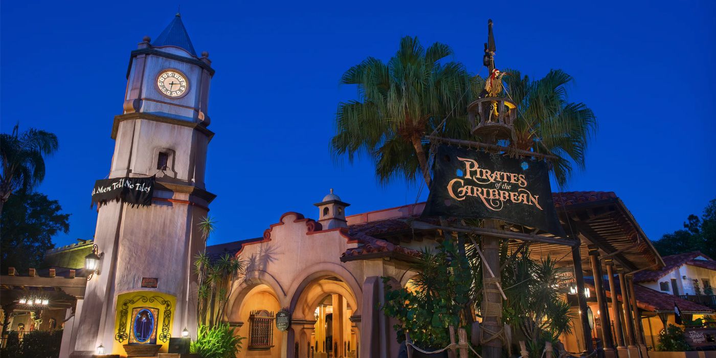 The Pirates of the Caribbean ride entrance 
