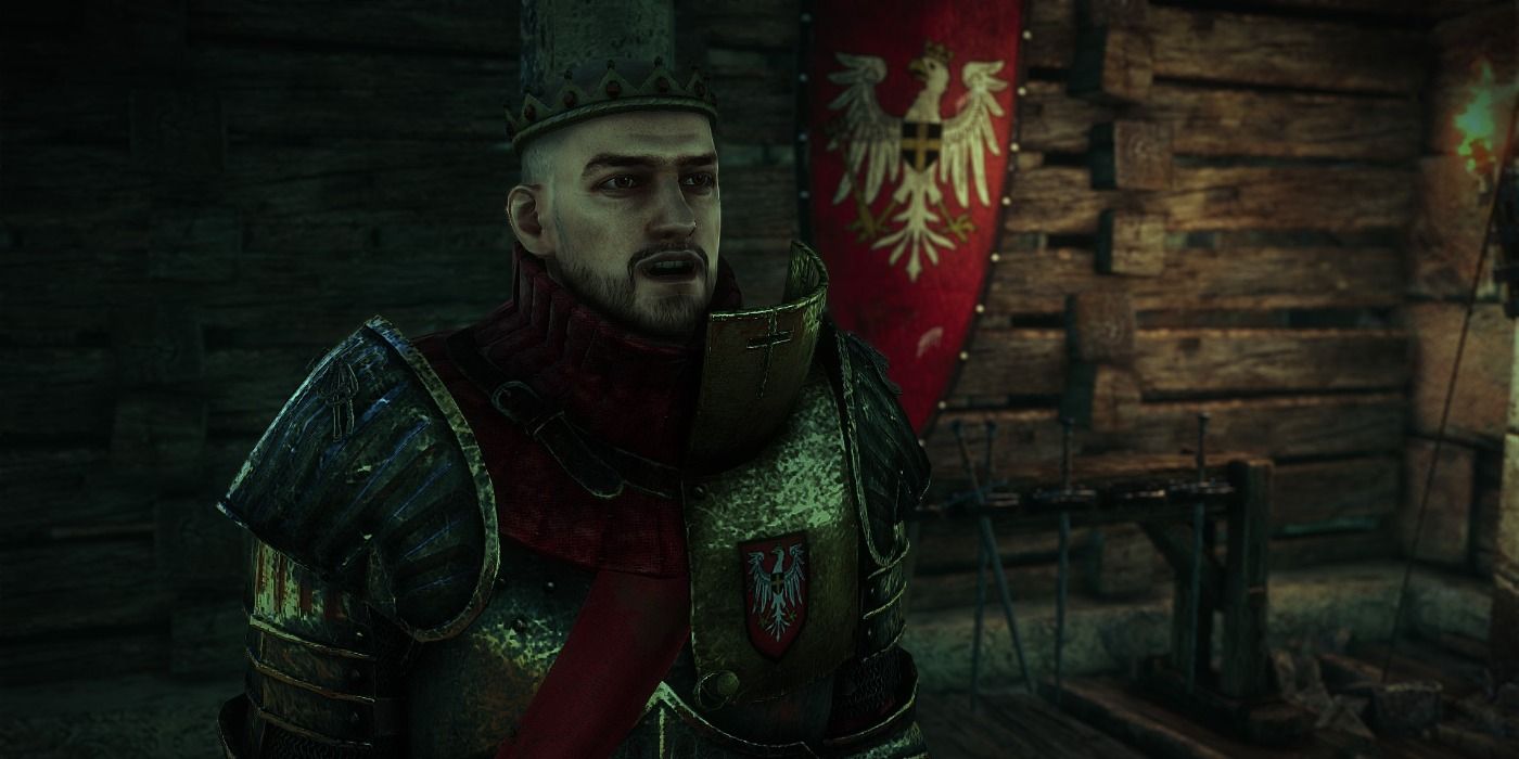 Radovid in The Witcher 2 during the cutscene to persuade him