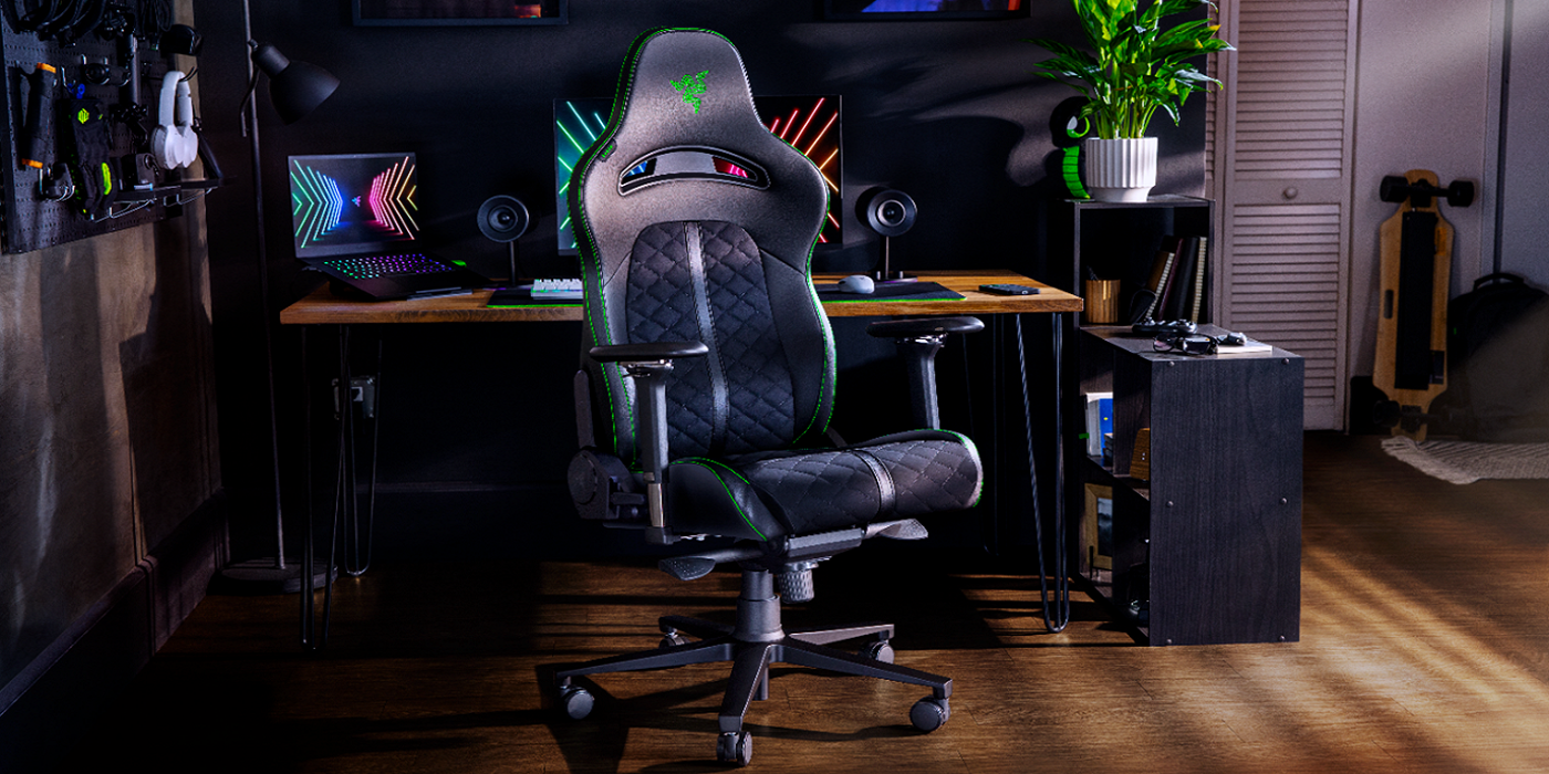 A Razer Enki X Gaming Chair in a room