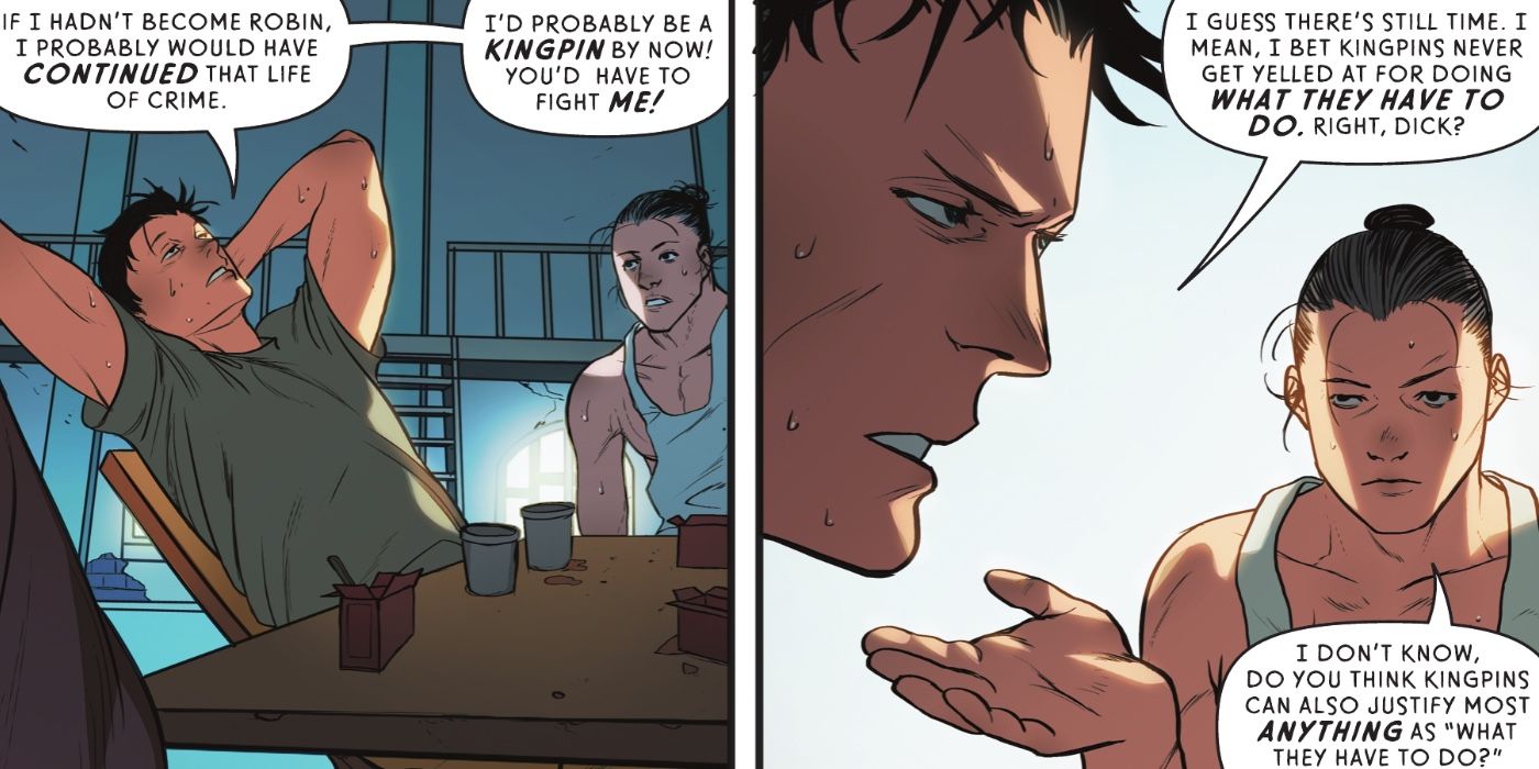 Red Hood says if not for being a Robin, he would be a villain