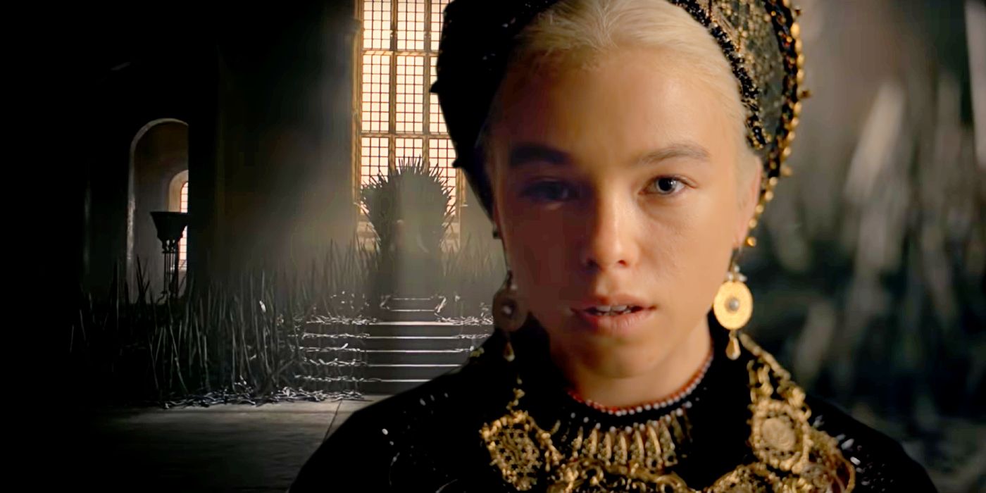 Rhaenyra and Iron Throne in House of the Dragon Trailer