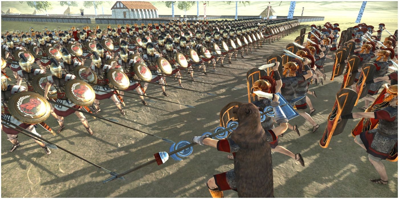 A battle line forms in Rome Total War