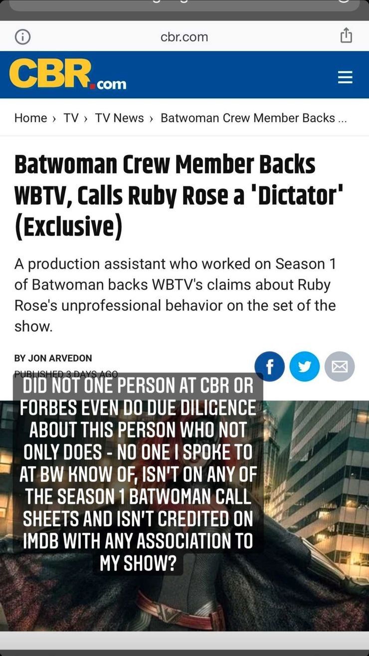 Ruby Rose Batwoman post 10
