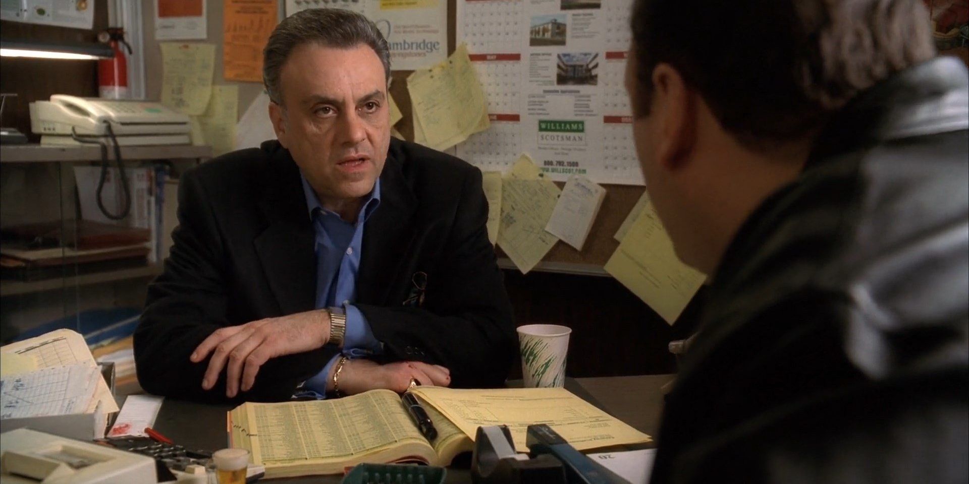 Johnny Sack refuses to come clean about the Vespa scooters to Tony in The Sopranos 