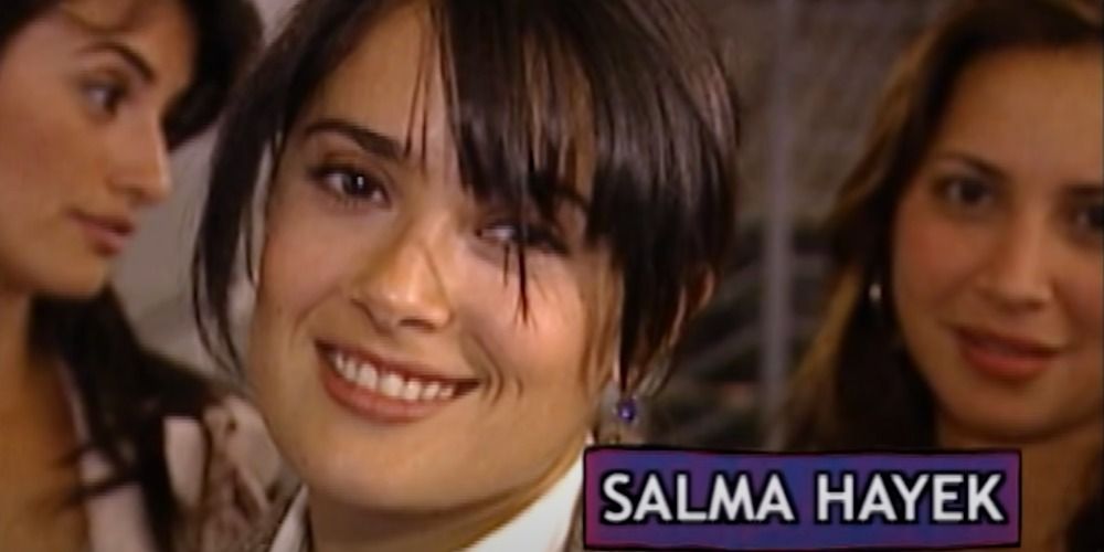 Salma Hayek on Punk'd smiling