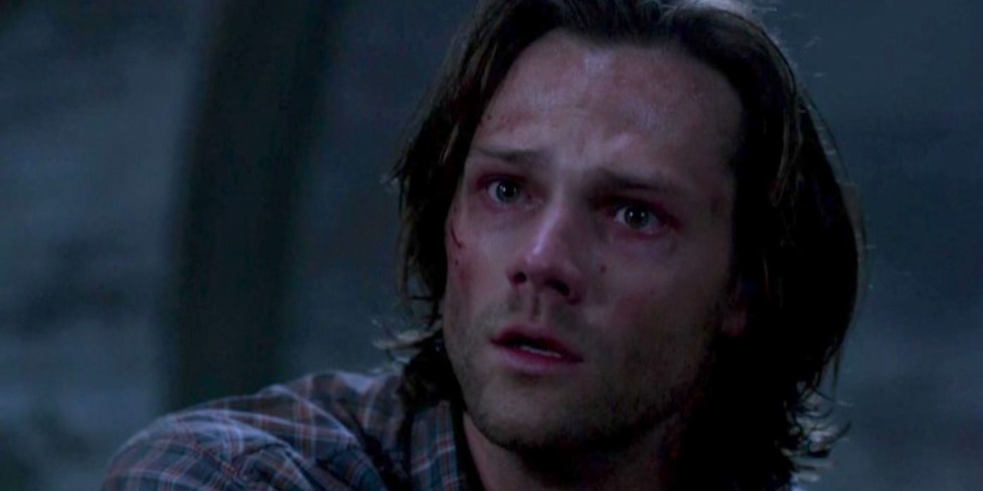 Sam looking emotional in Supernatural